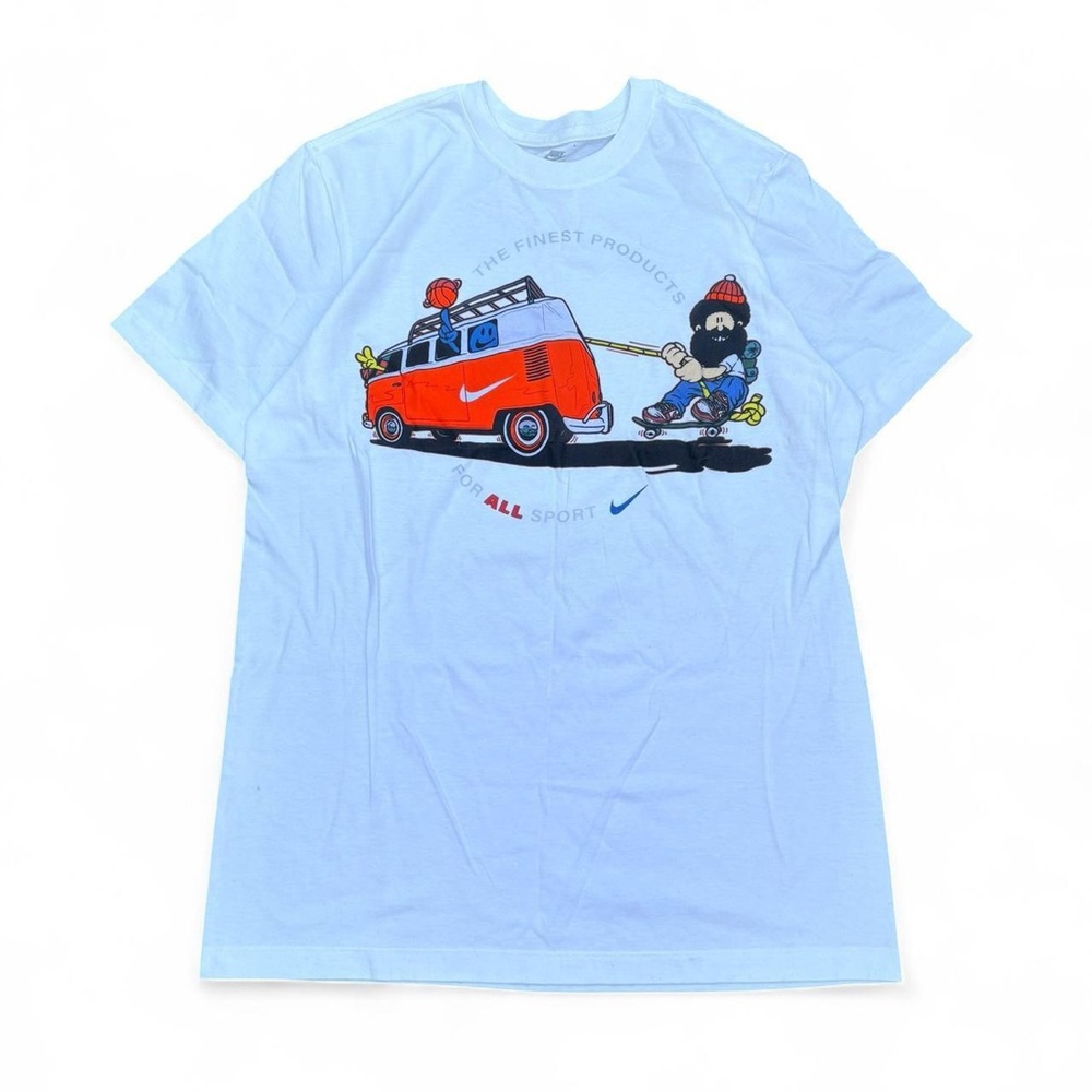 Nike Sportswear Micro Bussing Tee White T Shirt Sz M